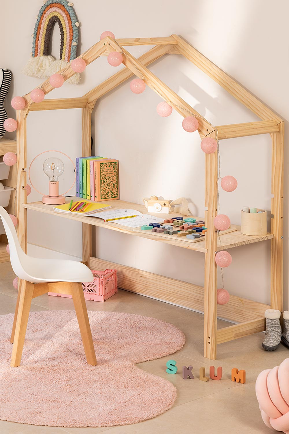 Bureau Enfant Ancien – Bois – Dimensions 48x64x58 Cm – Occasion