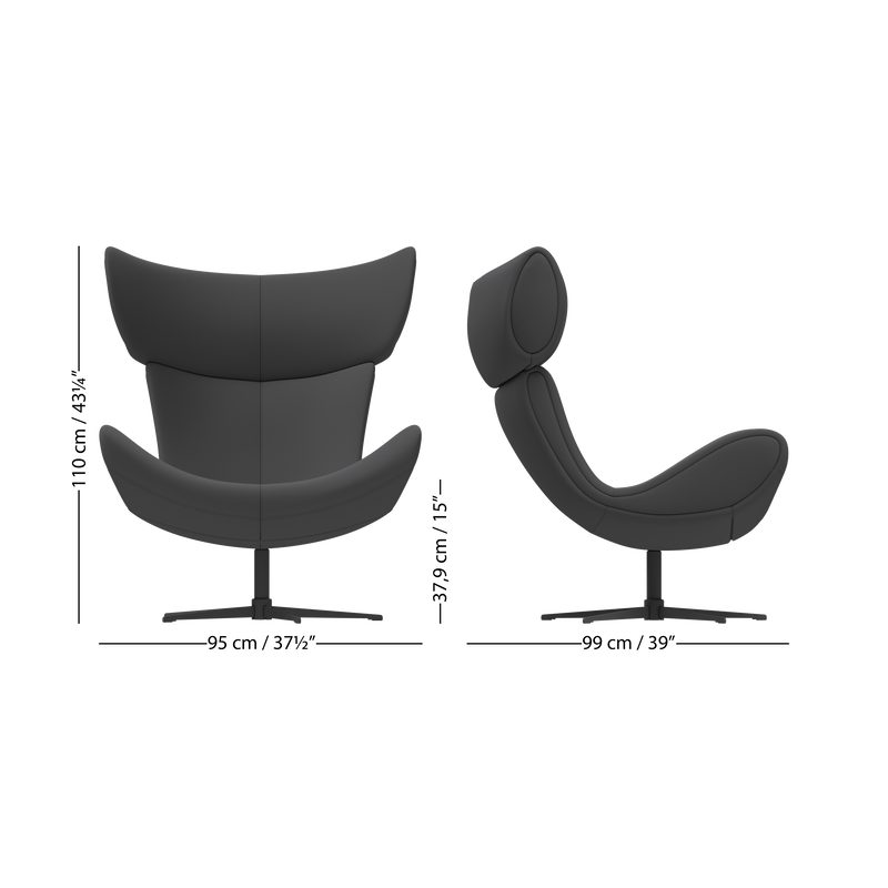 FAUTEUIL IMOLA MARRON AVEC FONCTION PIVOTANTE COULEURS DISPONIBLE