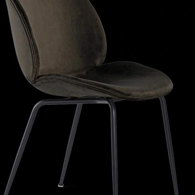 CHAISE BEETLE GRIS PIED DORE OU NOIR