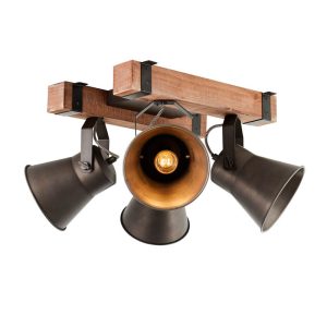 Spot de plafond Brilliant Decca Noir, 4 lumières