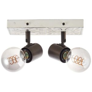 Brilliant Plafonnier Lampe Vagos Crème Max. 2 X 28W E27 Rétro Pivotant