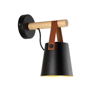 Applique Pito 1xE27 noir L21xW13xH25.5