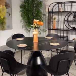 Ø135 cm / Table ronde en quartz artificiel avec pied ELEFANT