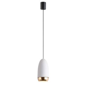 Suspension tear blanche + Doré LED 7W 4200K D80*H150mm