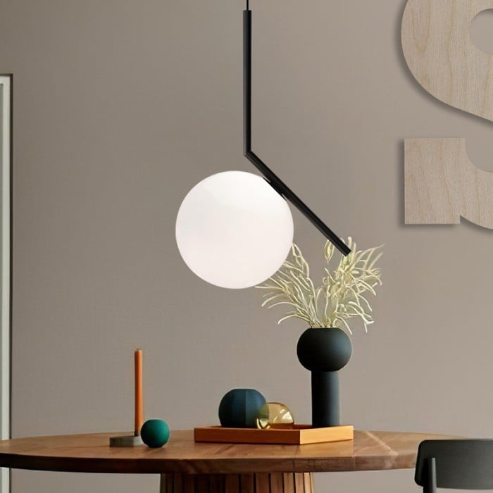 Ø250 mm / Suspension boule moderne noire