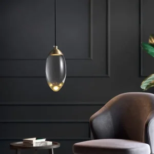 Suspension Goutte Cristalline – Minimalisme Raffiné et Luxe Subtil