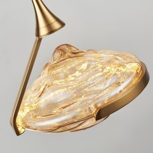 Suspension “Roche de Verre” – Élégance Métallisée et Design Signature