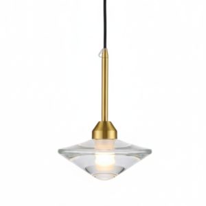 Suspension Moderne en Verre et Laiton – Luxe Discret et Design Épuré