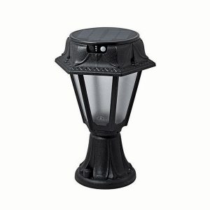 Borne Solaire MIZAR/ROSETTA noire 2W 4000K D24*H35cm