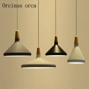Luminaire moderne en bois et métal