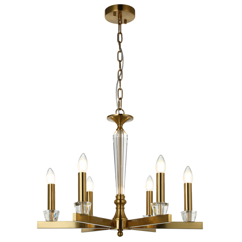 Chandelier Fla 6xE14 Ø60xH105cm Couleur Bronze