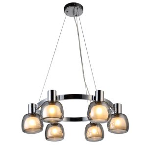 Lustre  6xG9 Ø60xH120cm Chrome