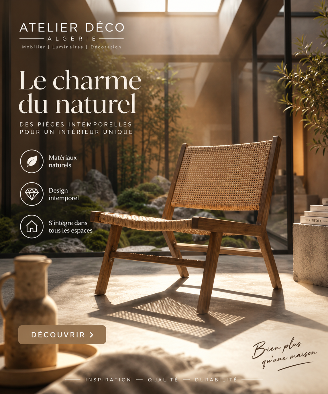 FAUTEUIL EN BOIS NOBLE FRENE