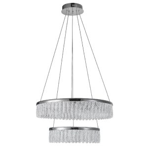 Lustre Kari 2*LED 116W LED D600 chromé 3 mode 3/4/6000K